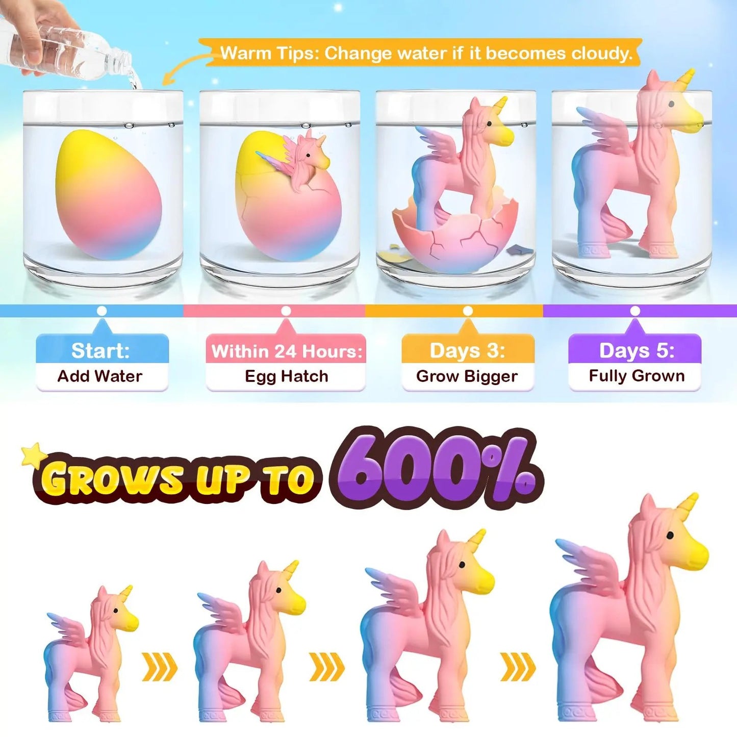 š¦ Magical Hatching Unicorn Eggs (6-Pack)
