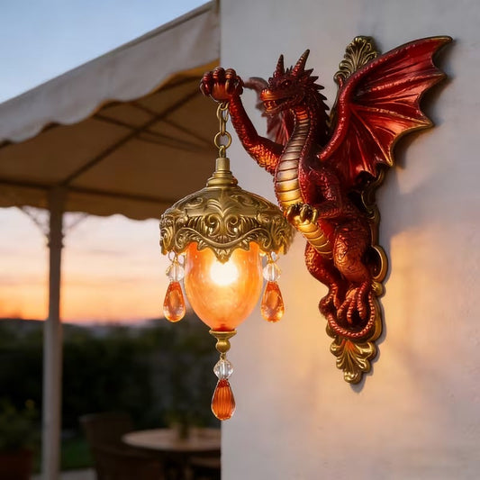 🐉 Crimson Dragon Wall Lantern💋