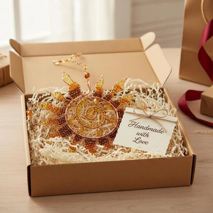 🔥Last Day 49% OFF - 🌞Handmade Sun Spiral Suncatcher – Boho Hanging Light Decor for Window & Home💕