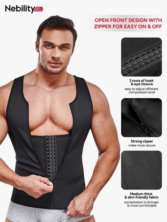 Men's zipper Waist Trainer Trimmer vest💋